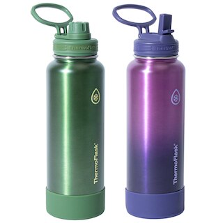 Thermoflask Bicchiere Da Vino Termico 350 Ml – Acciaio Isolato Con Coperchio Anti-perdite, Nero