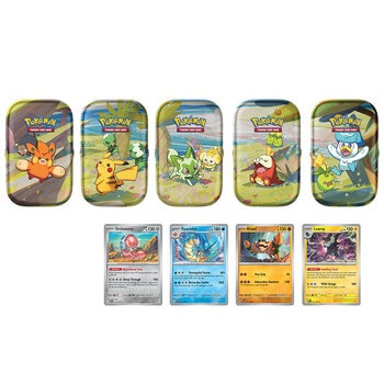 Pokémon Mini Tins 5 Pack And 4 Promo Cards Bundle