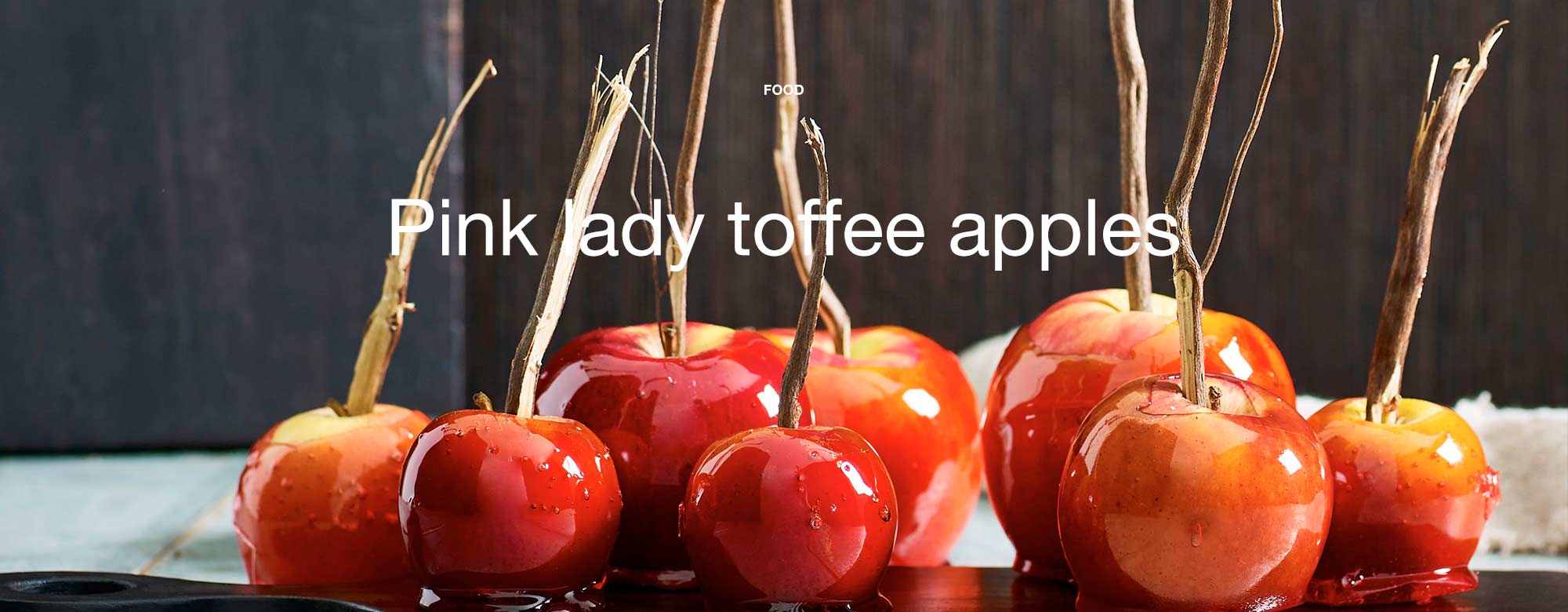 Pink lady toffee apples