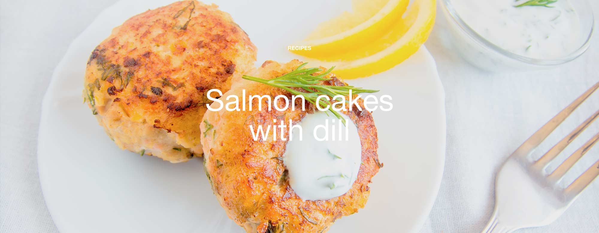 Salmon cakes with dill