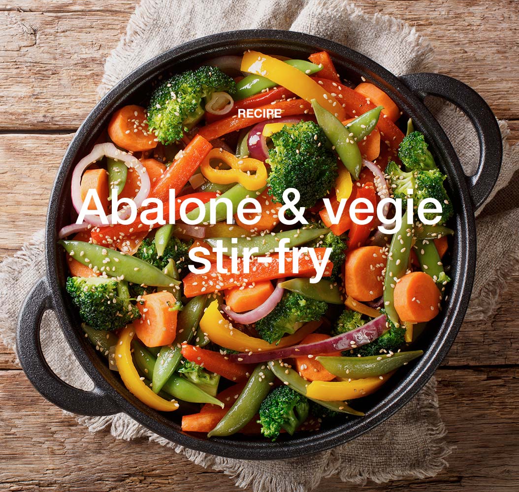 Abalone & vegie stir-fry