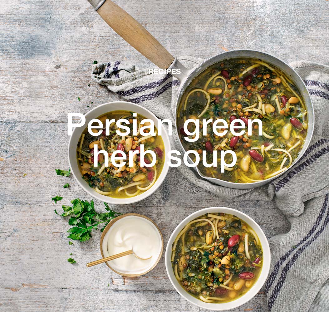 Persian green herb soup