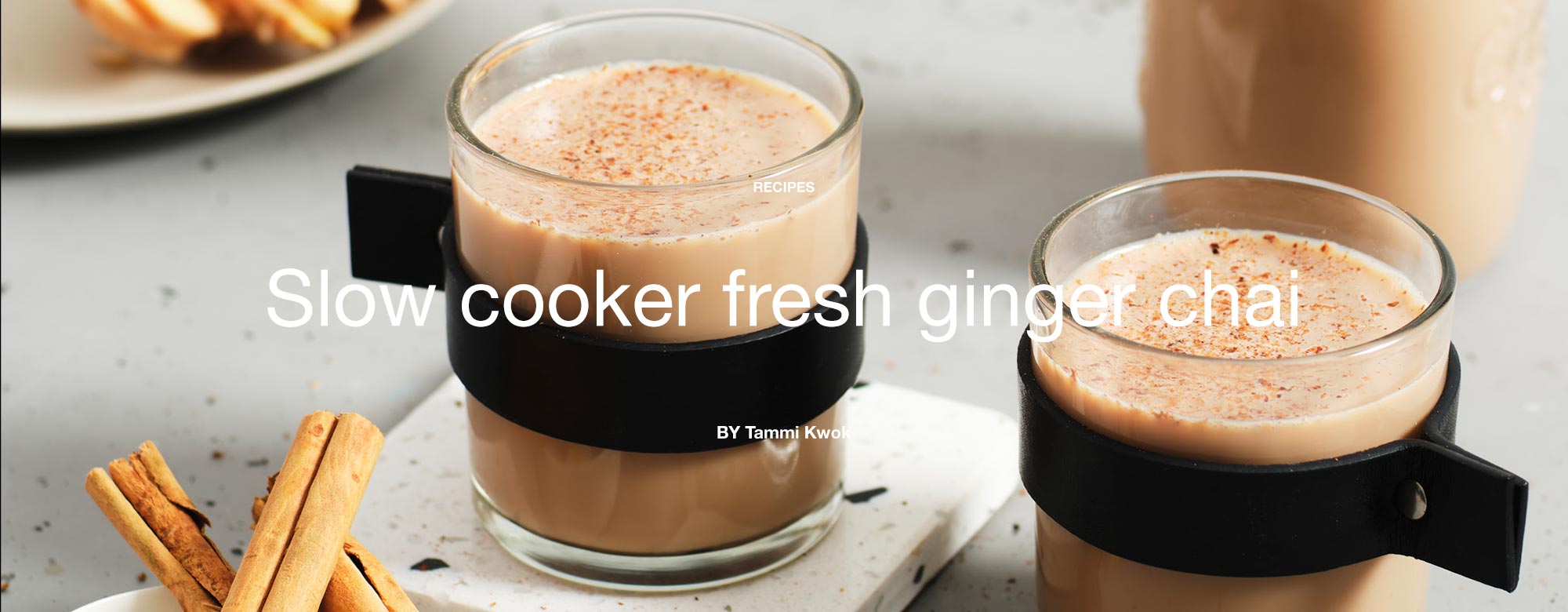 Slow cooker fresh ginger chai