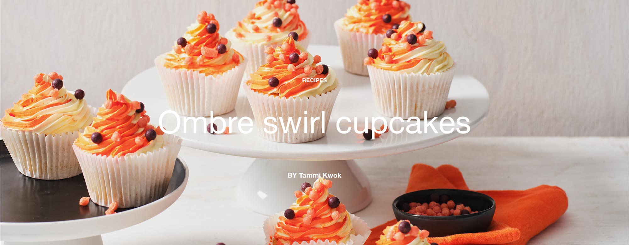 Ombre swirl cupcakes