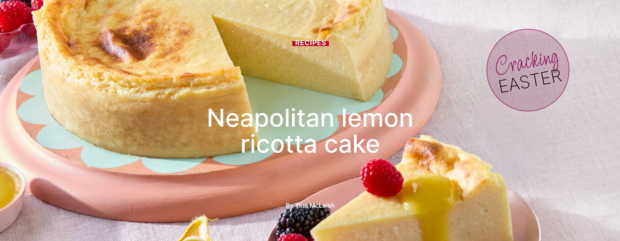 Neapolitan lemon ricotta cake