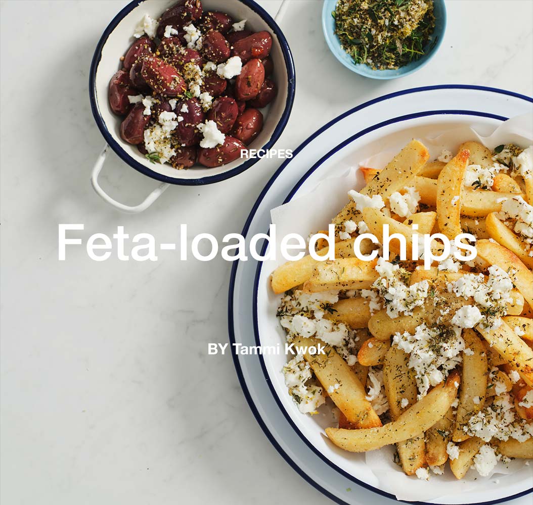 Feta-loaded chips