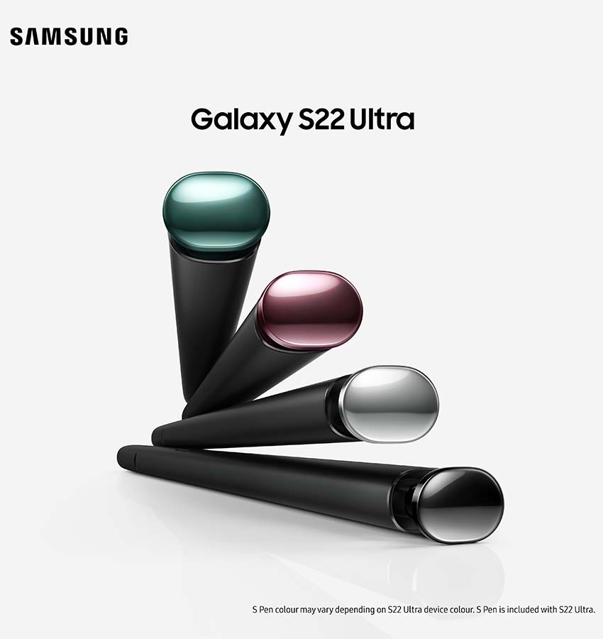 Galaxy S22 pen colours