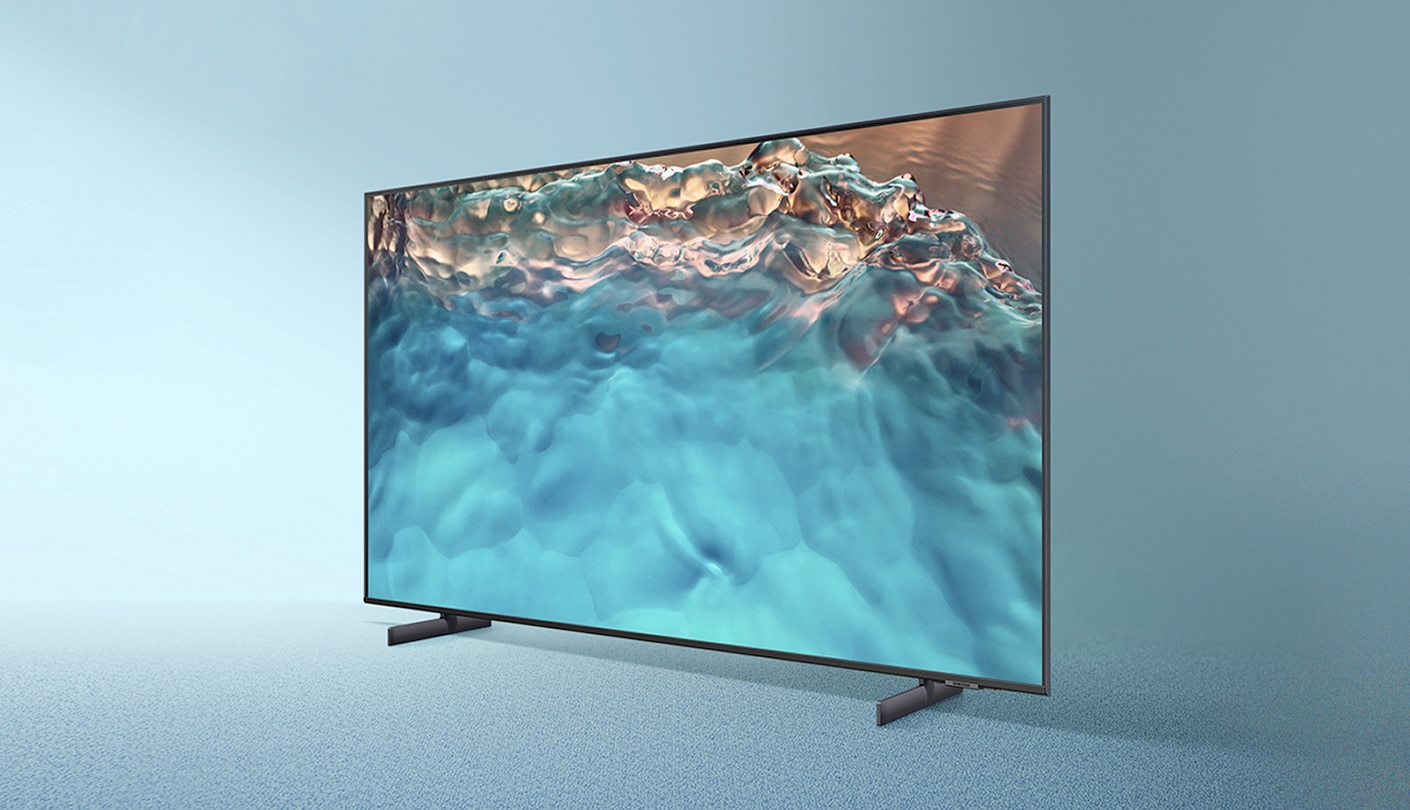 TV screen with beach scene pictured