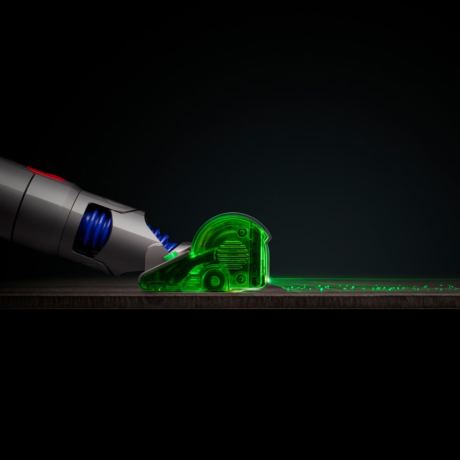 Laser detects the particles