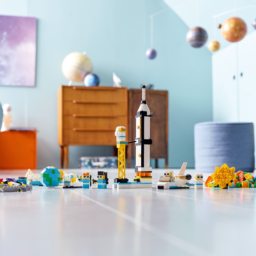 Space themed creative building set for kids 