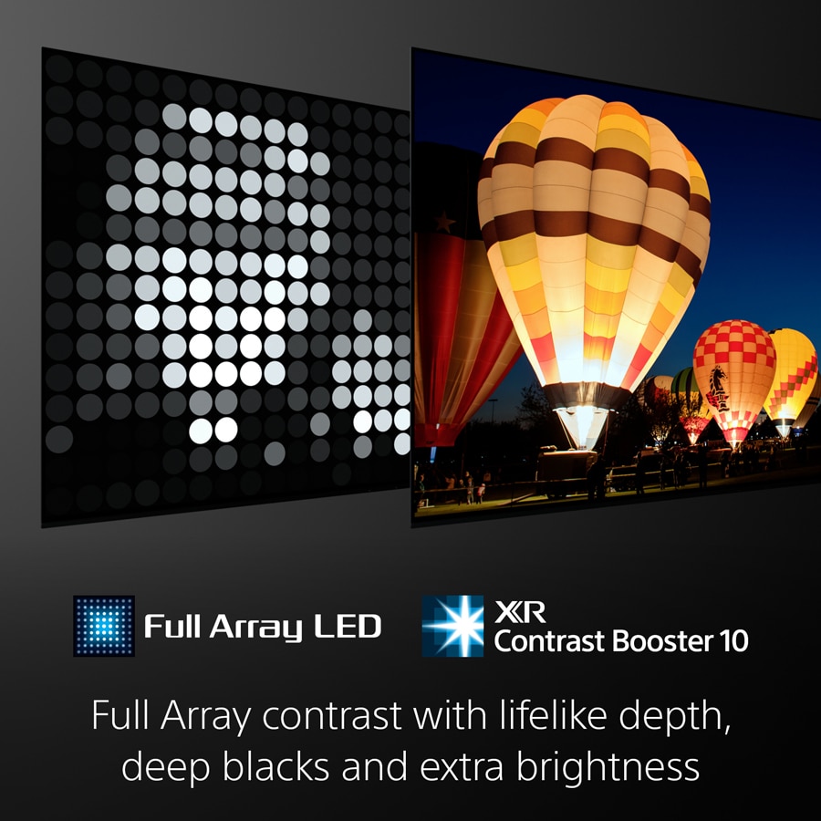 Full Array contrast with lifelike depth, deep blacks and extra brightness