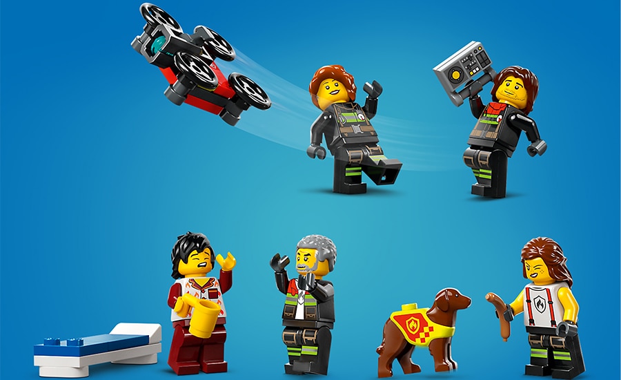 Fun features for LEGO firefighter