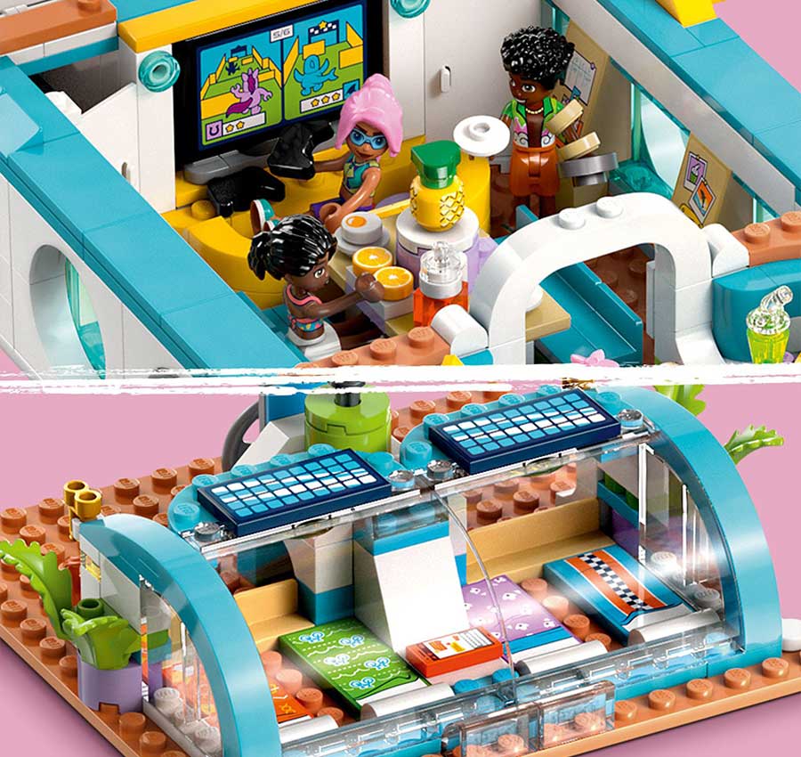 A boat playset with lots of features