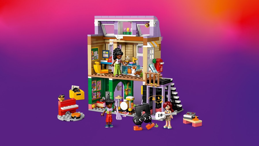 3 LEGO Friends characters and corgi 