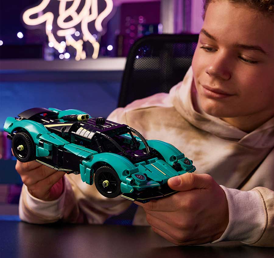A car model kit for kids aged 9 and up