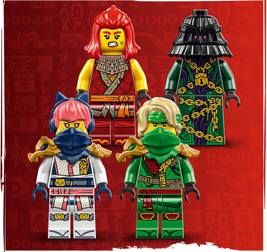 4 NINJAGO minifigures