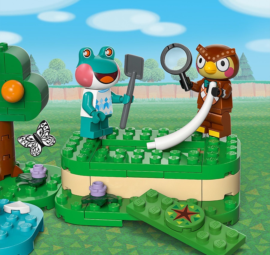 Toy with LEGO animal minifigures