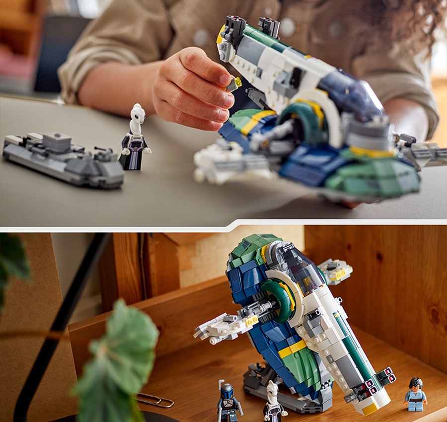 Authentically detailed LEGO Star Wars starship