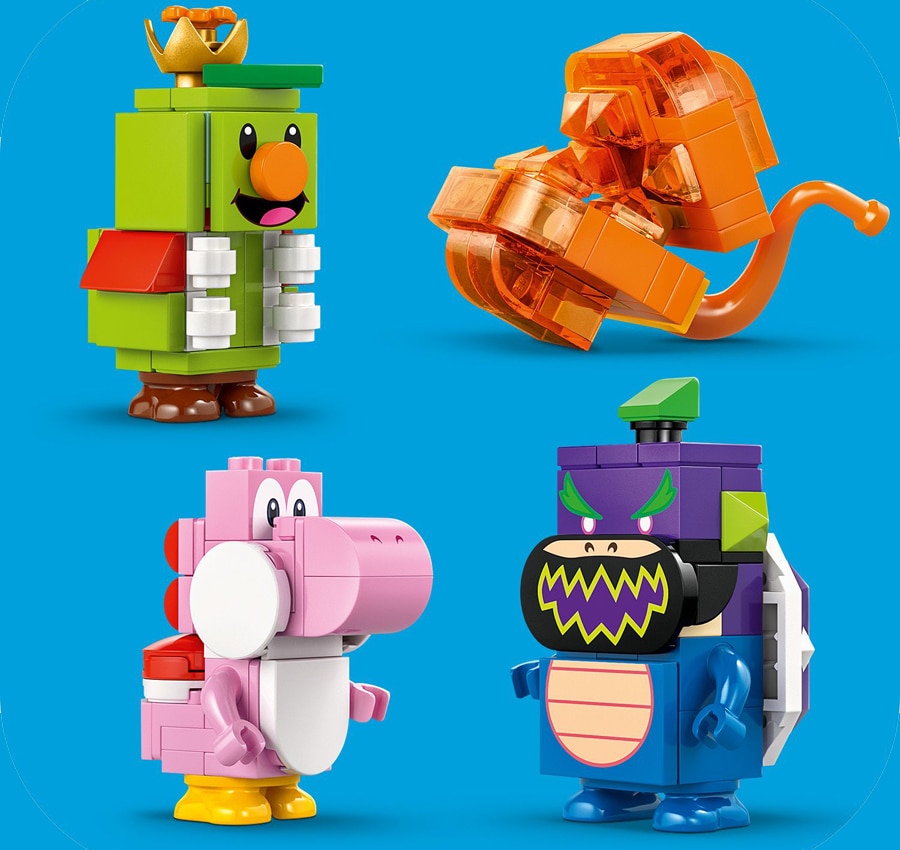 4 LEGO Super Mario figures
