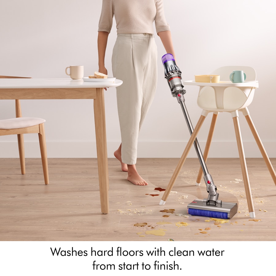 Washes hard floors for a clean finish