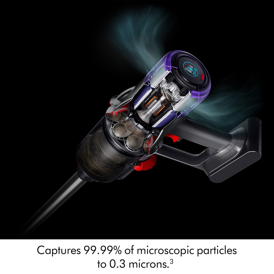 Captures 99.99% microscopic particles