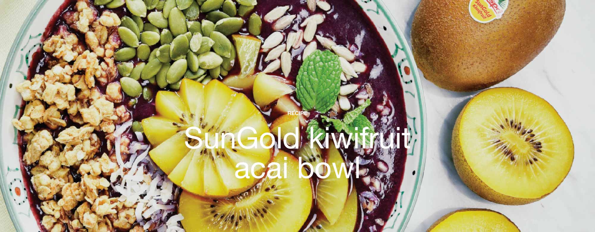 SunGold kiwifruit acai bowl
