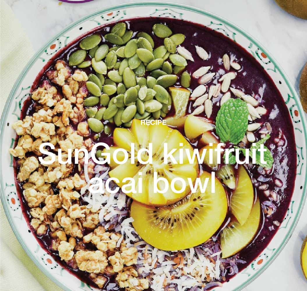SunGold kiwifruit acai bowl