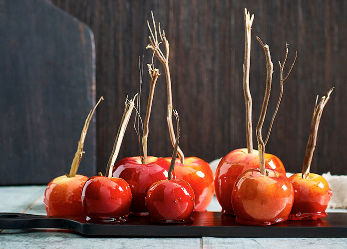 Pink lady toffee apples