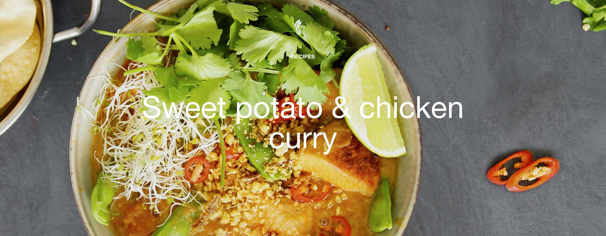 Sweet potato and chicken curry