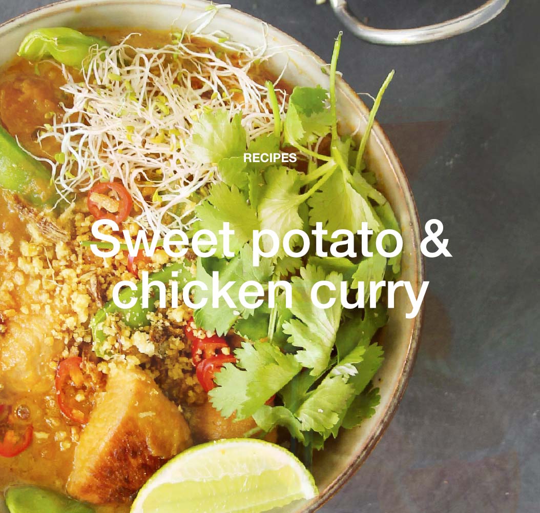 Sweet potato and chicken curry