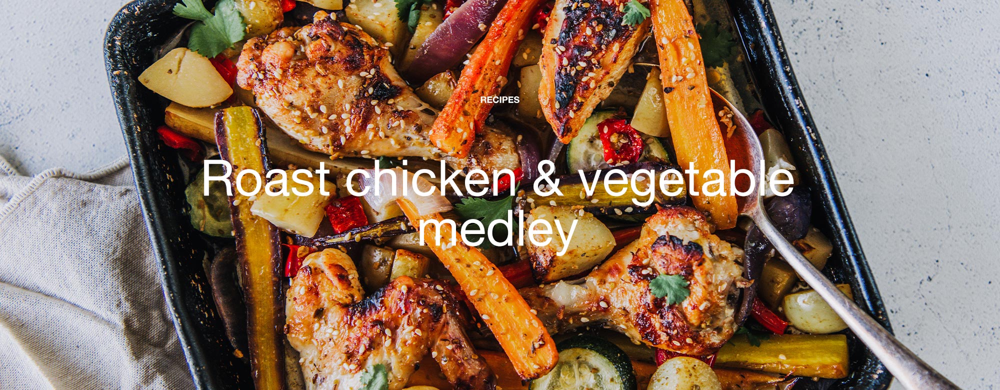 Roast chicken and vegetable medley