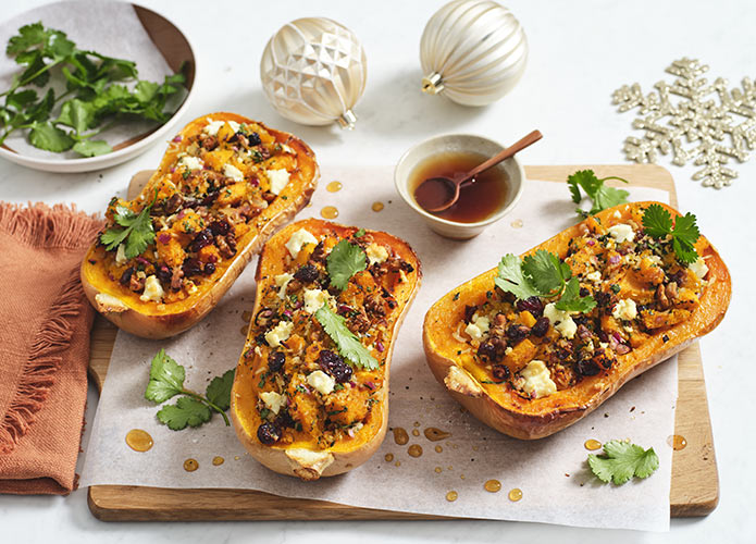 Stuffed butternut pumpkins