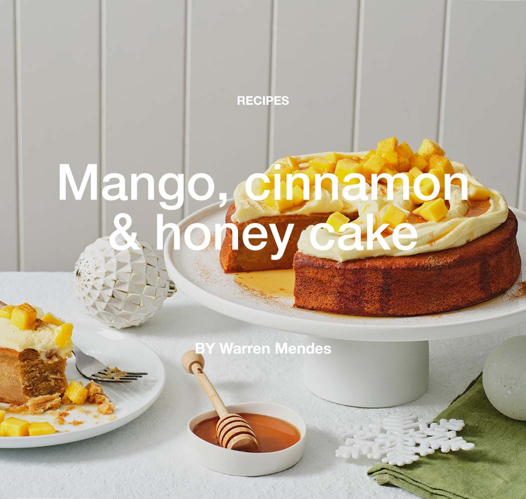 Mango, cinnamon and honey cake