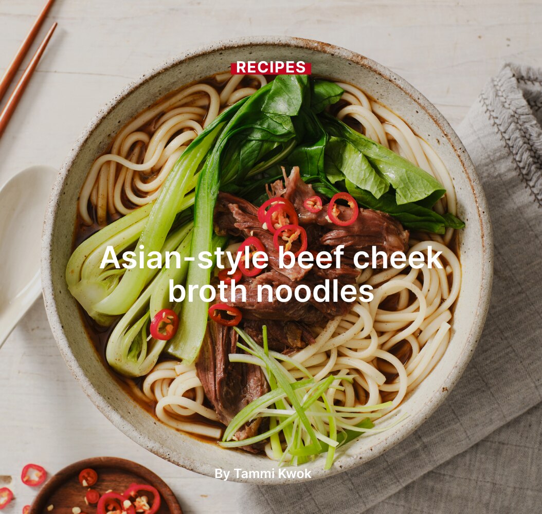 Asianstyle beef cheek broth noodles Costco Australia