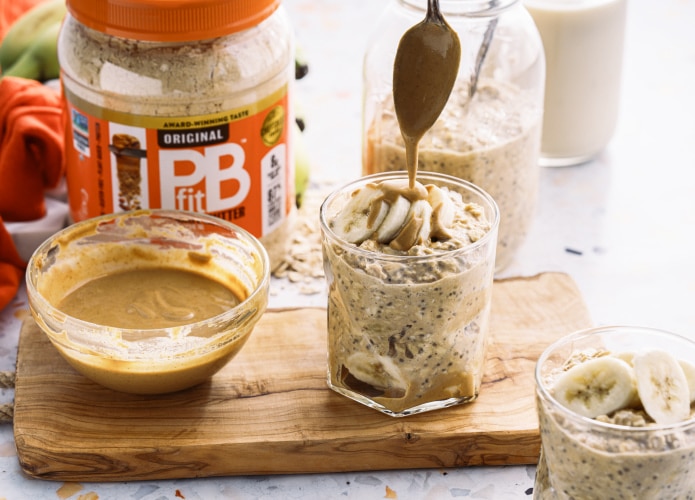 Peanut butter banana overnight oats