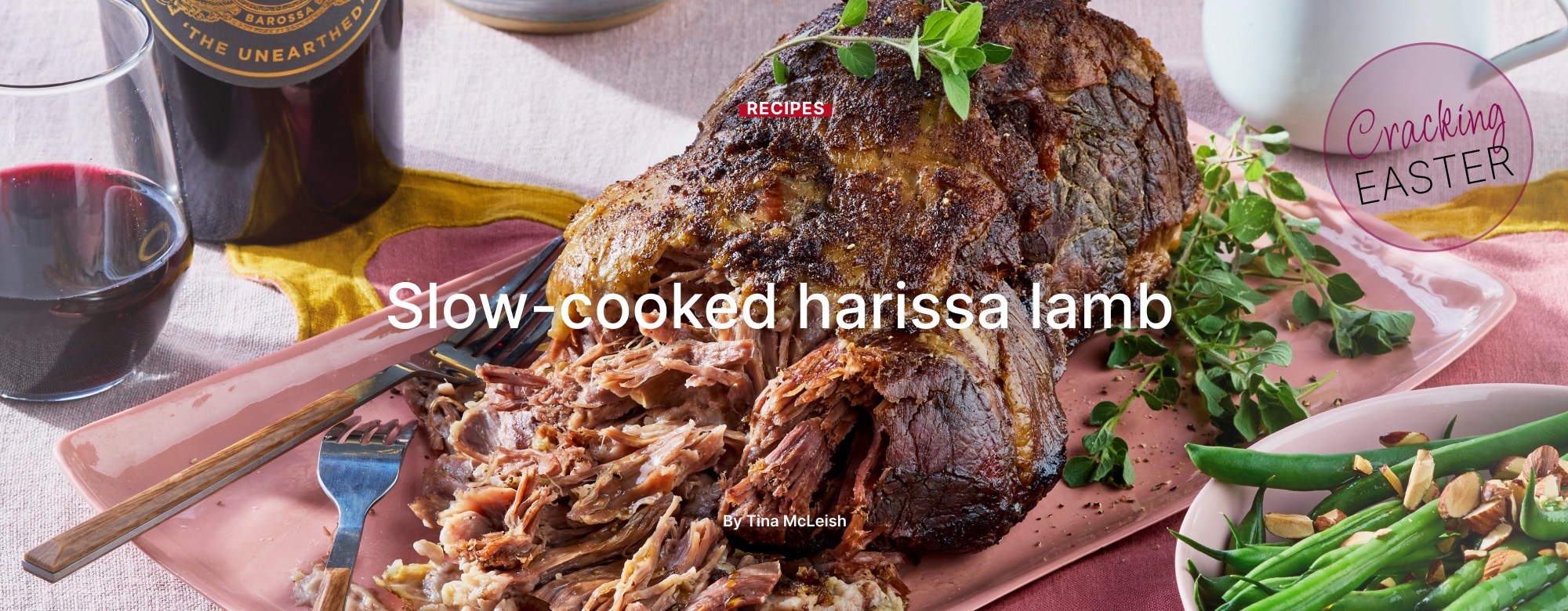 Slow-cooked harissa lamb