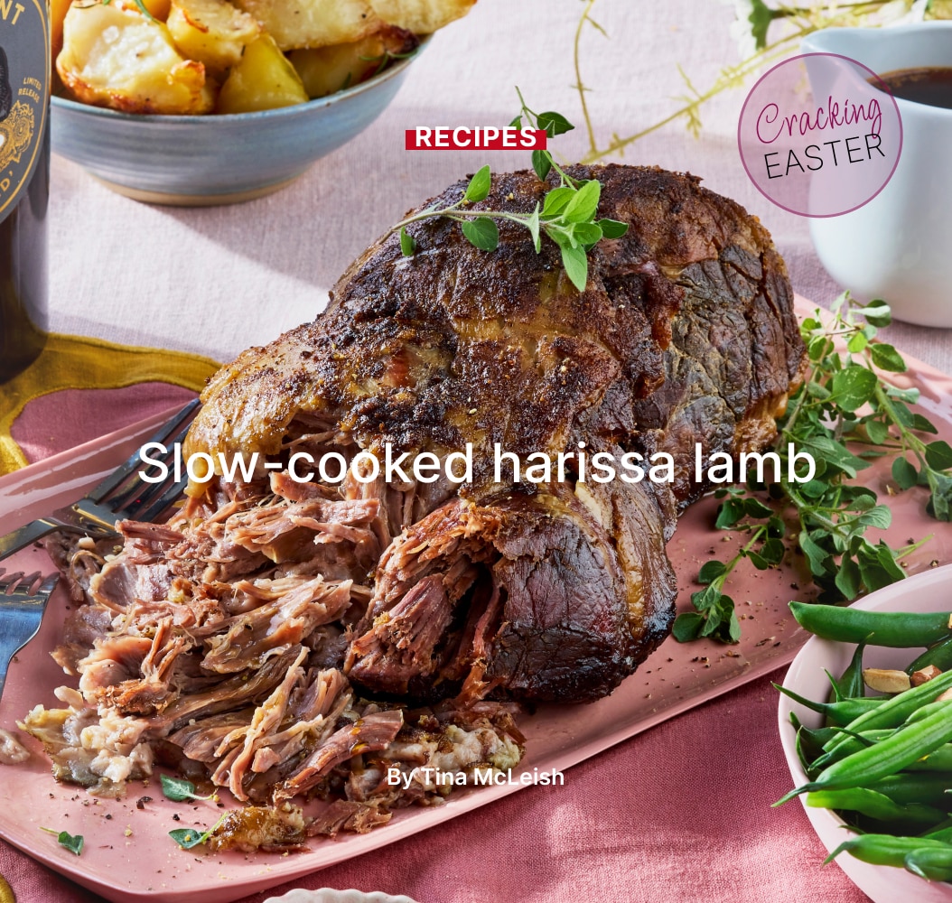 Slow-cooked harissa lamb