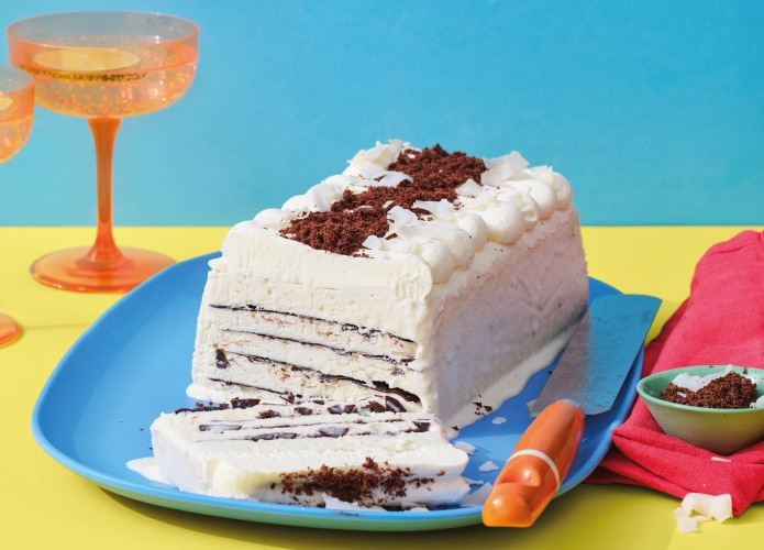 Coconut and chocolate homemade ‘Viennetta’