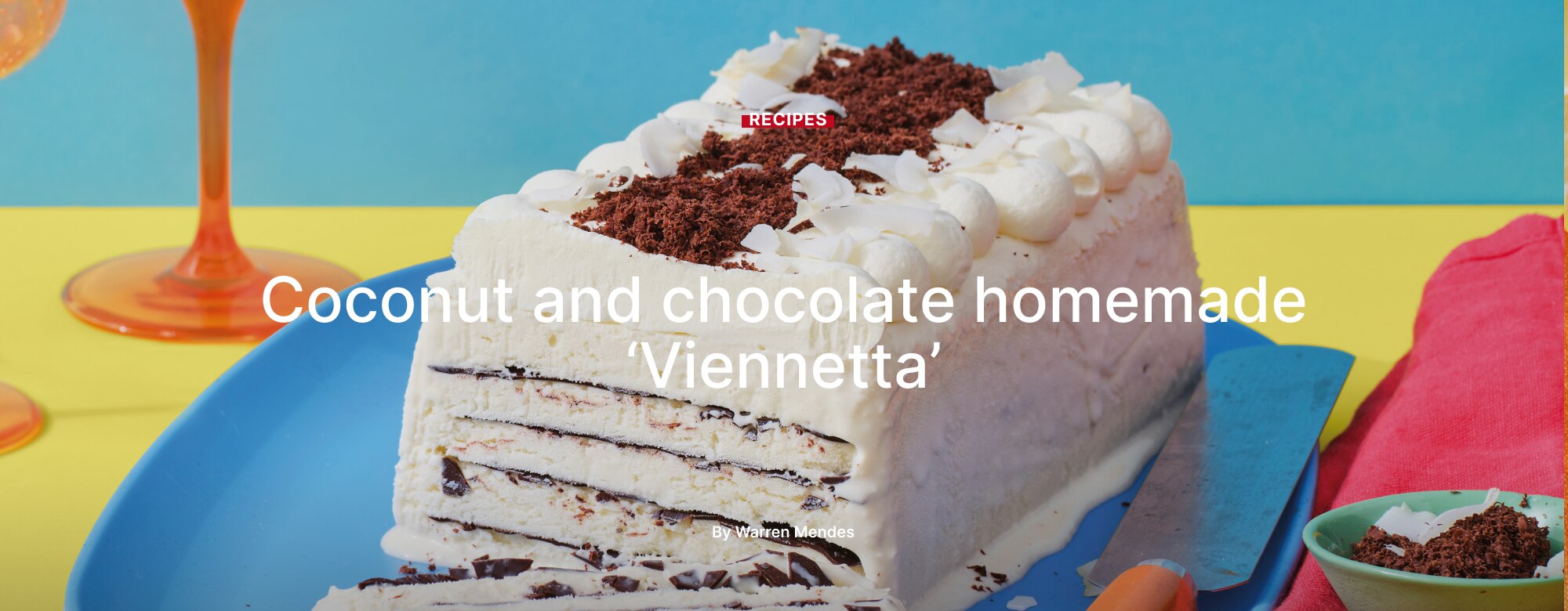 Coconut and chocolate homemade ‘Viennetta’