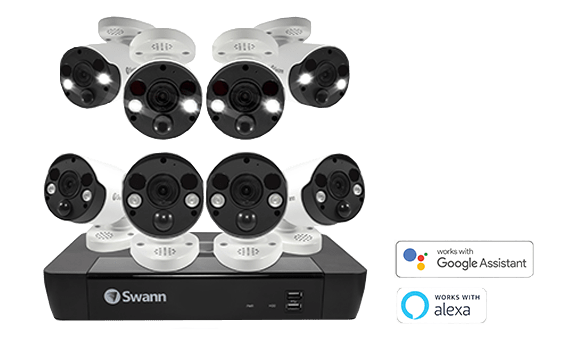 Swann NVR Security Monitoring With 2TB, 5MP, 8 Cameras