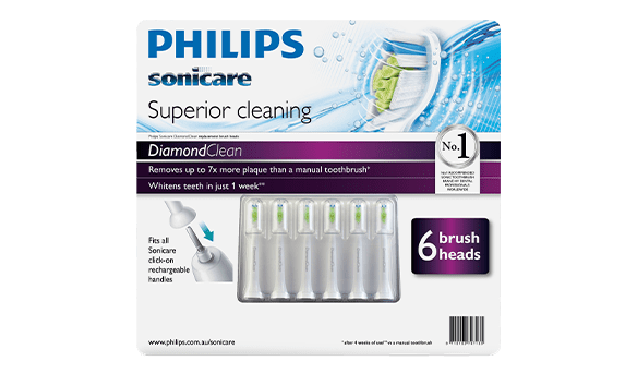 Philips Sonicare DiamondClean Replacement Brush Head 6 pack