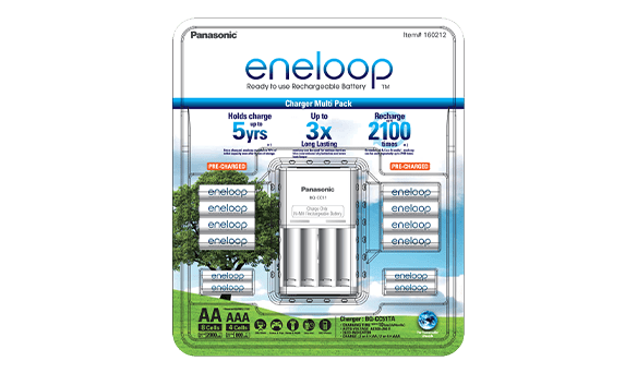 Panasonic Eneloop Rechargable Battery Pack 8 AA and 4 AAA
