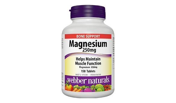 Webber Naturals Magnesium 250mg,	150 count