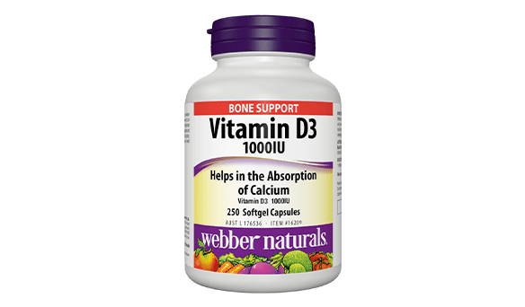 Webber Naturals Vitamin D 1000IU 250 count