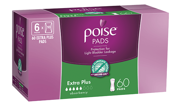 Poise	Extra Plus Pads 	60 pads