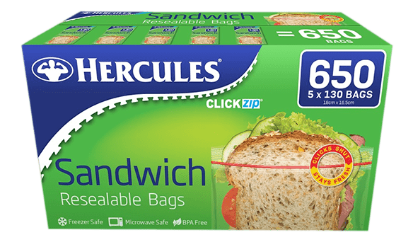 Hercules	Sandwich Resealable Bags	650 count