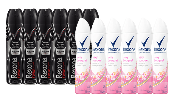 Rexona Men’s and/or Women’s Deodorant 6 x 250ml