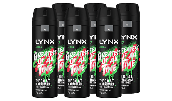 Lynx Africa Body Spray 6 x 200ml