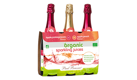 Paul Brassaic Organic Sparkling Juice 3 x 750ml