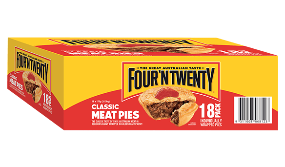 Four'N Twenty Classic Meat Pies 18 pack 3.15kg
